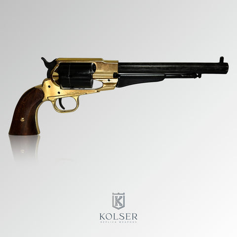 REMINGTON 1858 CONVERTED REPLICA BLACK AND BRASS