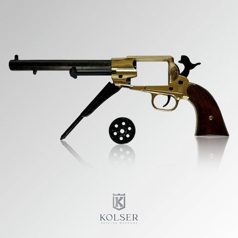 REMINGTON 1858 CONVERTED REPLICA BLACK AND BRASS