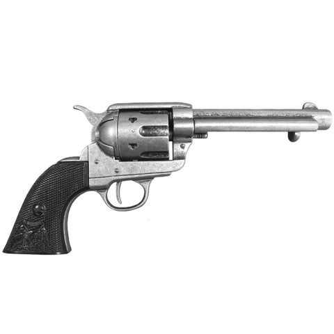 Replica Colt Peacemaker Revolver – 4 3/4" Barrel, Grey Finish with Black Grips
