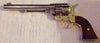 Colt 45 Cavalry Replica, Nickel & Brass Finish, with Spare Bulls Head Grips