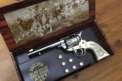 Western Frontier Model Replica, Nickel & Brass Finish with Snake Grips