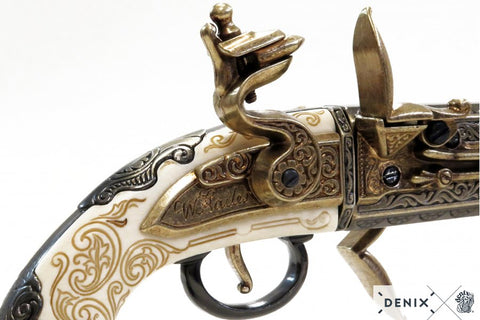 Double-barrelled turn-over pistol, UK, 1750