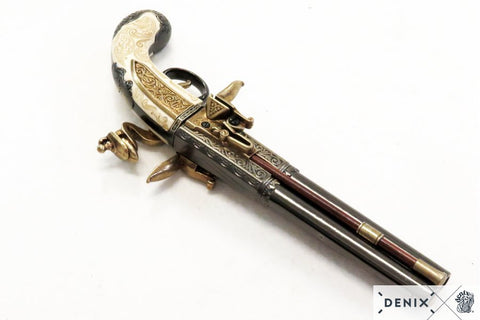 Double-barrelled turn-over pistol, UK, 1750