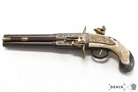 Double-barrelled turn-over pistol, UK, 1750