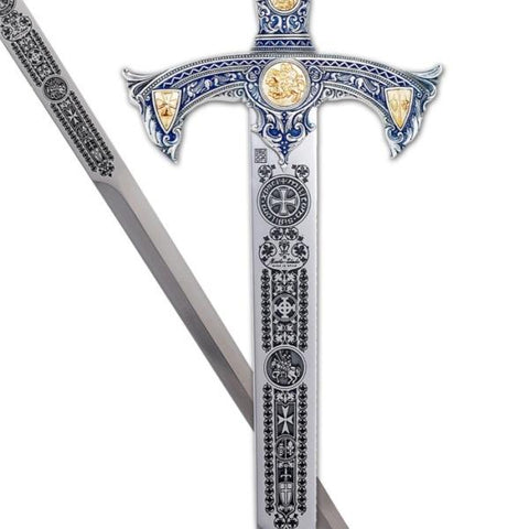 Templar Sword Silver Finish - Silver Contrasts