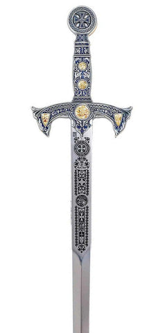 Templar Sword Silver Finish - Silver Contrasts