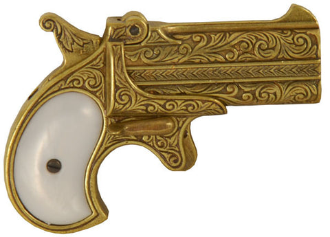 POCKET DERRINGER PISTOL brass finish - G1262L