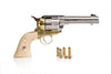 Colt 45 Peacemaker Replica Gun - Nickel And Brass
