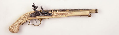 Simulated Ivory Flintlock Pistol