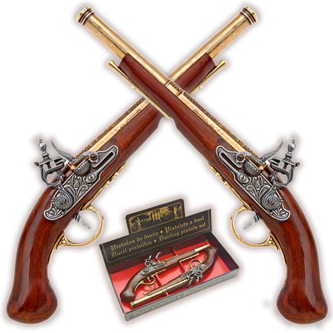 Replica Flintlock Duelling Pistol Set