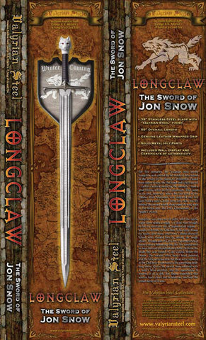 Book Longclaw, Sword of Jon Snow