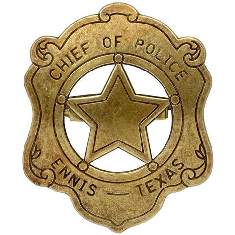 Chief Of Police Badge - Ennis Texas - G110