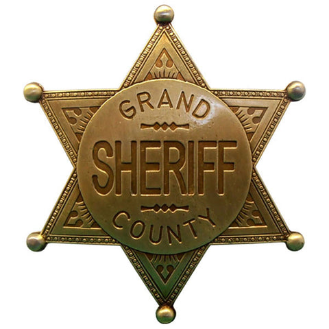 Grand County Sheriff Badge - Brass - G113/L