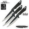 Kit Rae Black Jet Triple Throwing Knife Set - KR0033B