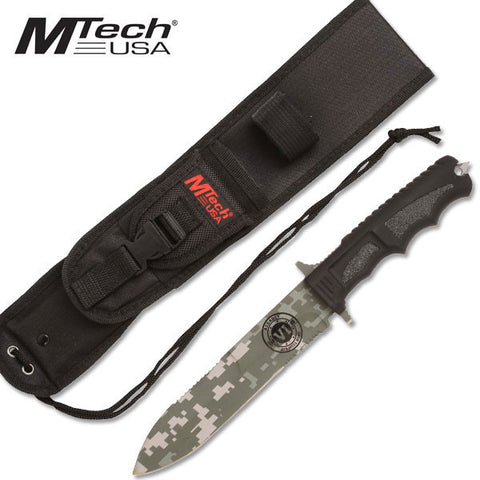 MTech USA Tactical Fixed Blade Knife 12.5” Overall - MT-086DG