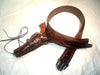 Brown Hand Tooled Leather Western Gun Belt And Holster - Wh-Cal-101brtl